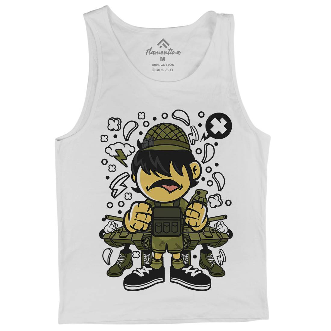 Soldier Kid Mens Tank Top Vest Army C253