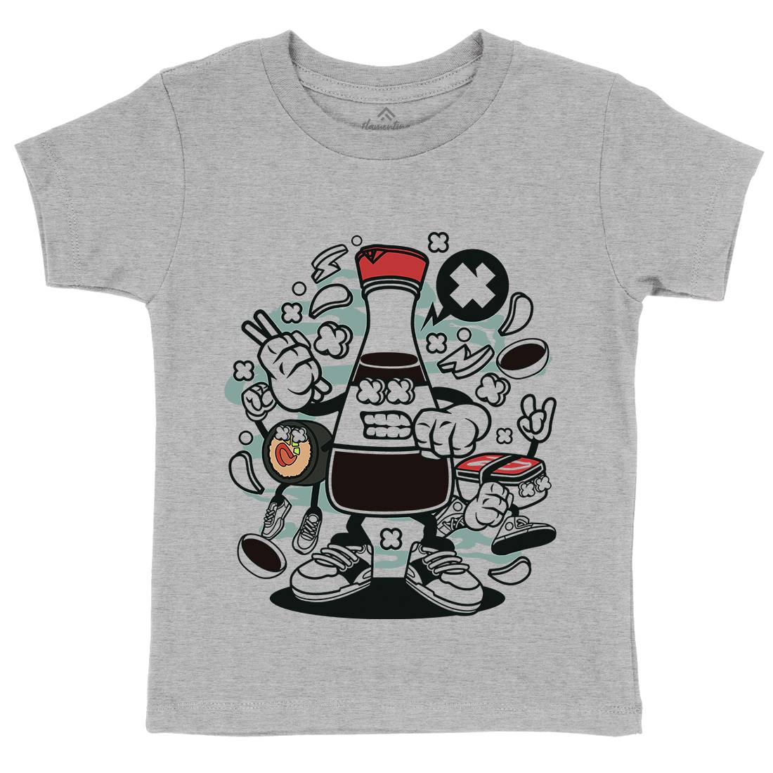 Soy Sauce Kids Organic Crew Neck T-Shirt Food C255