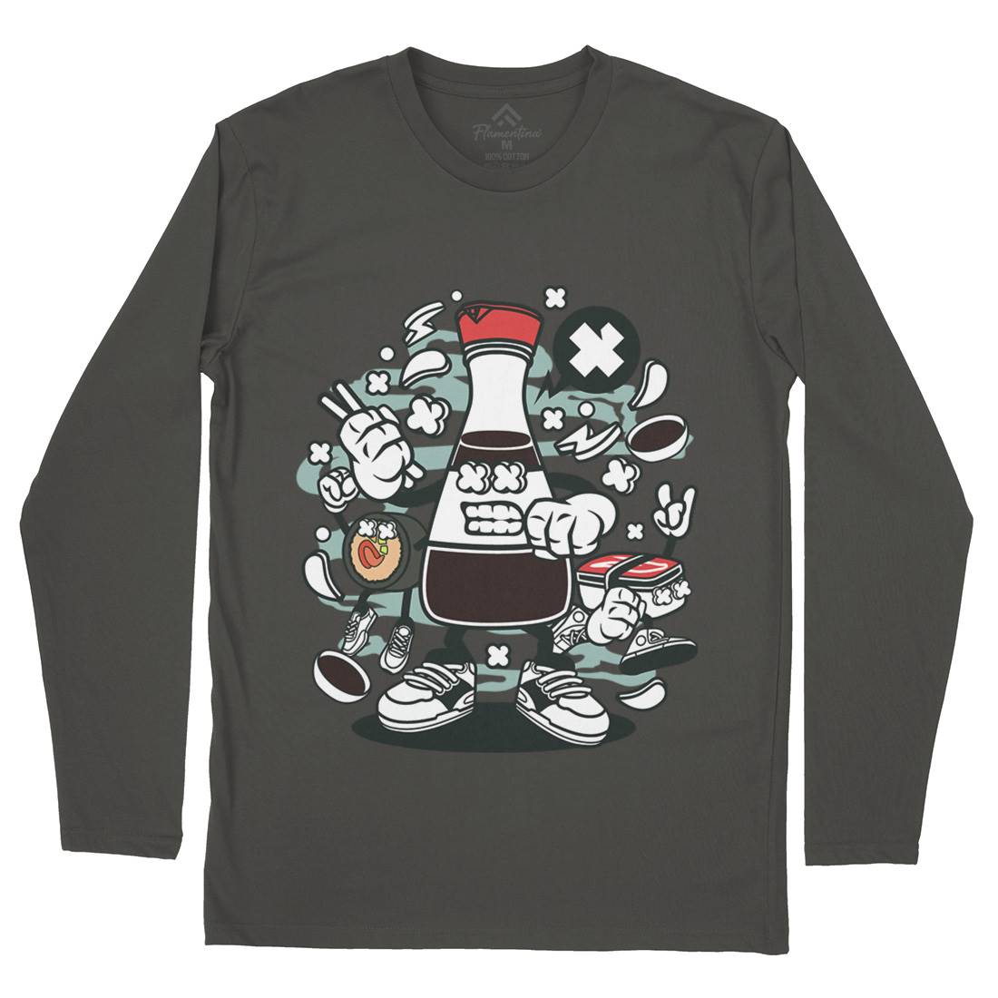 Soy Sauce Mens Long Sleeve T-Shirt Food C255