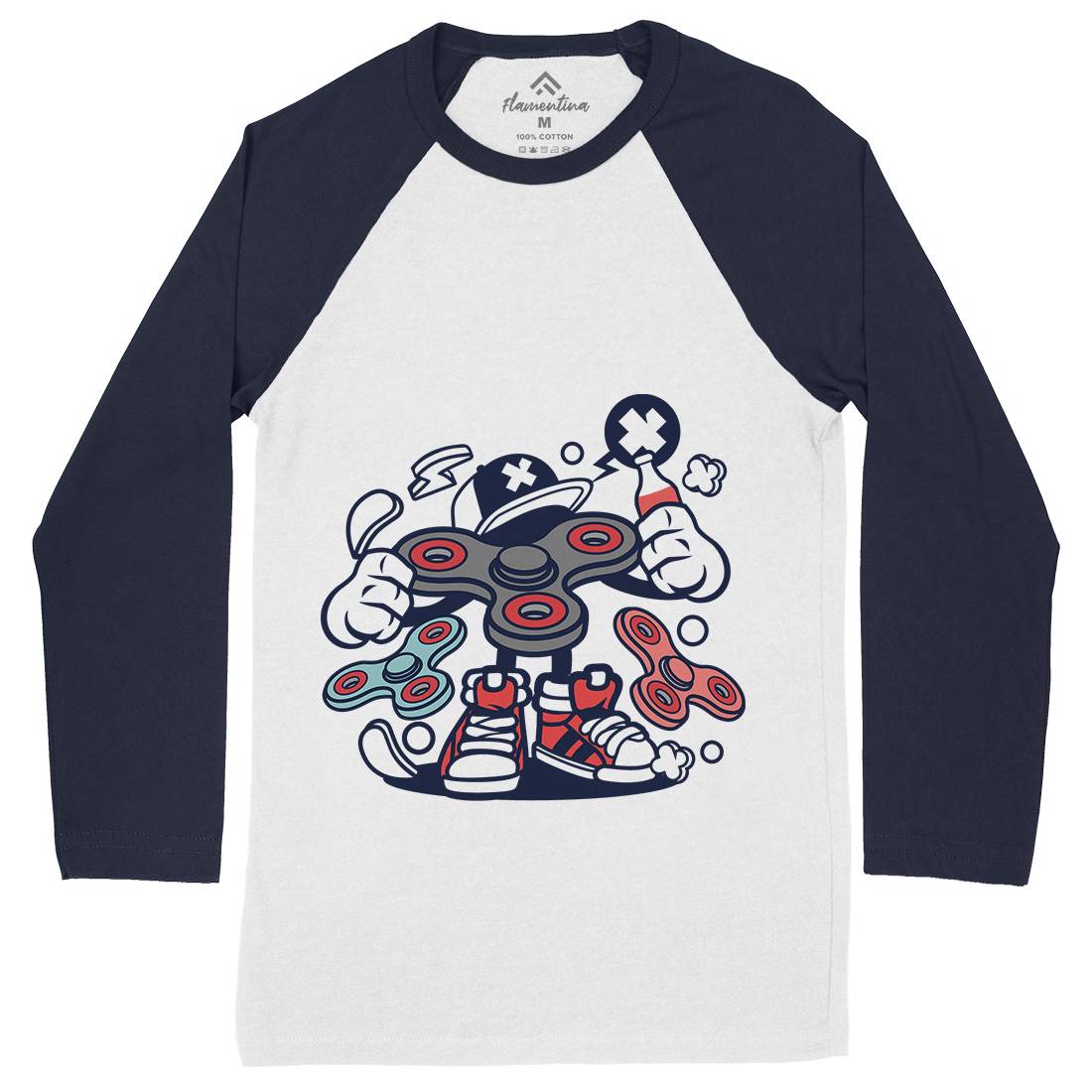 Spin Toy Mens Long Sleeve Baseball T-Shirt Sport C257