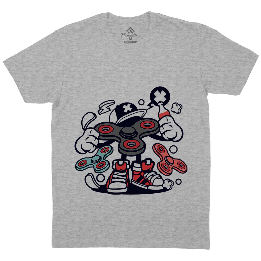 Spin Toy Mens Organic Crew Neck T-Shirt Sport C257