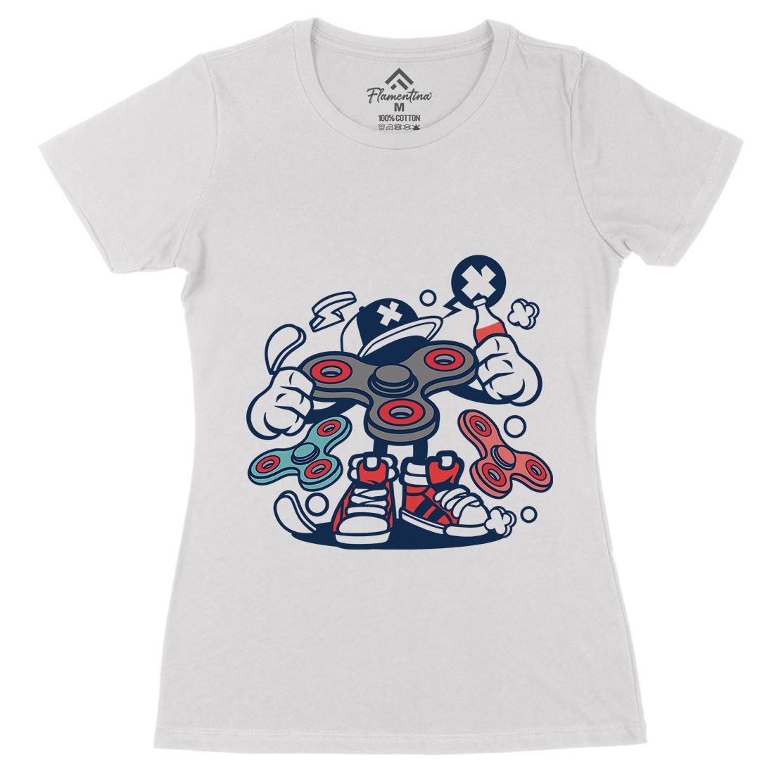 Spin Toy Womens Organic Crew Neck T-Shirt Sport C257