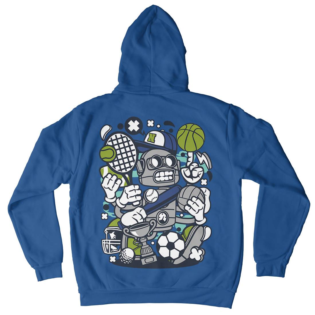 Sports Robot Mens Hoodie With Pocket Sport C258