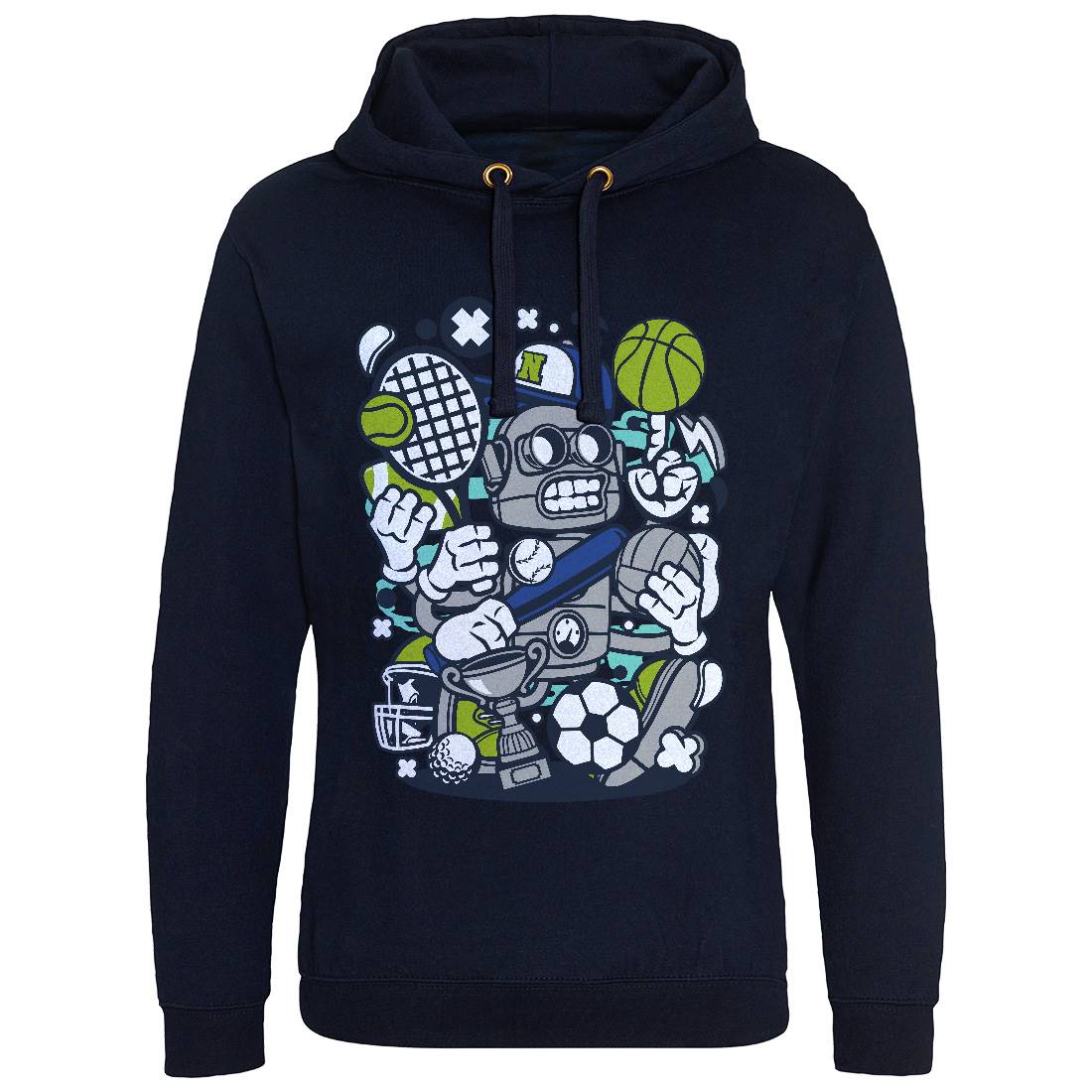 Sports Robot Mens Hoodie Without Pocket Sport C258