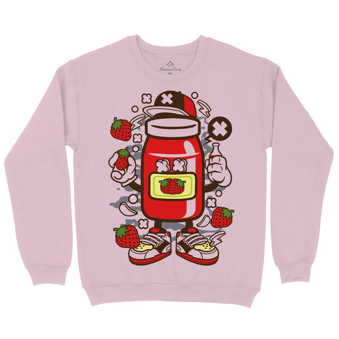 Strawberry Jam Kids Crew Neck Sweatshirt Food C261