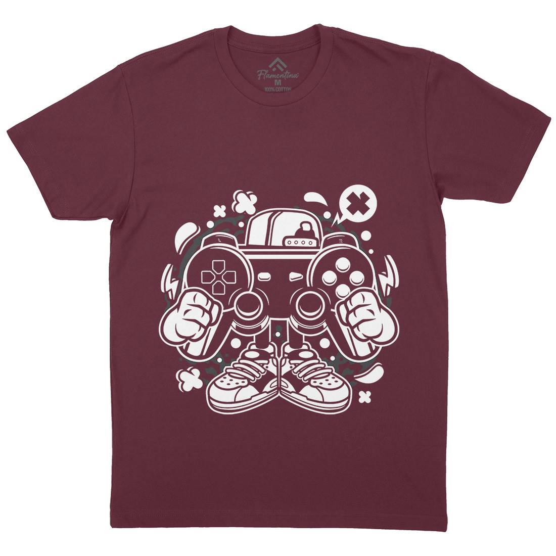 Street Gamer Mens Organic Crew Neck T-Shirt Geek C262