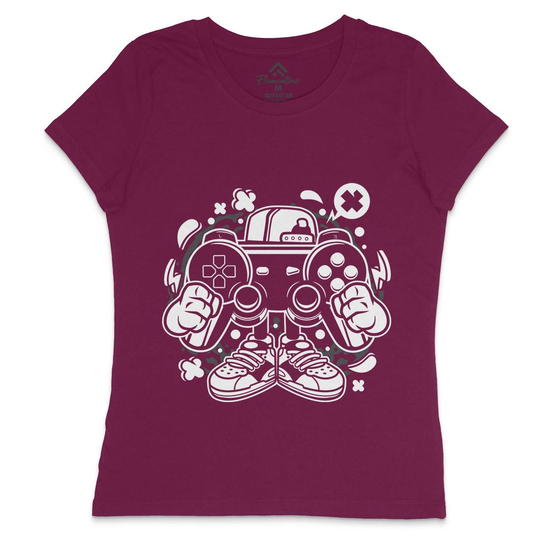 Street Gamer Womens Crew Neck T-Shirt Geek C262