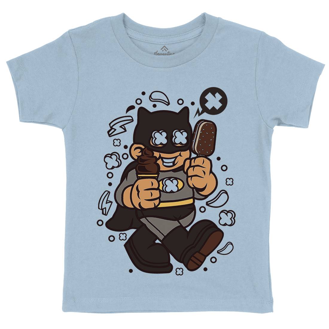 Superhero Bat Kid Kids Crew Neck T-Shirt Geek C264