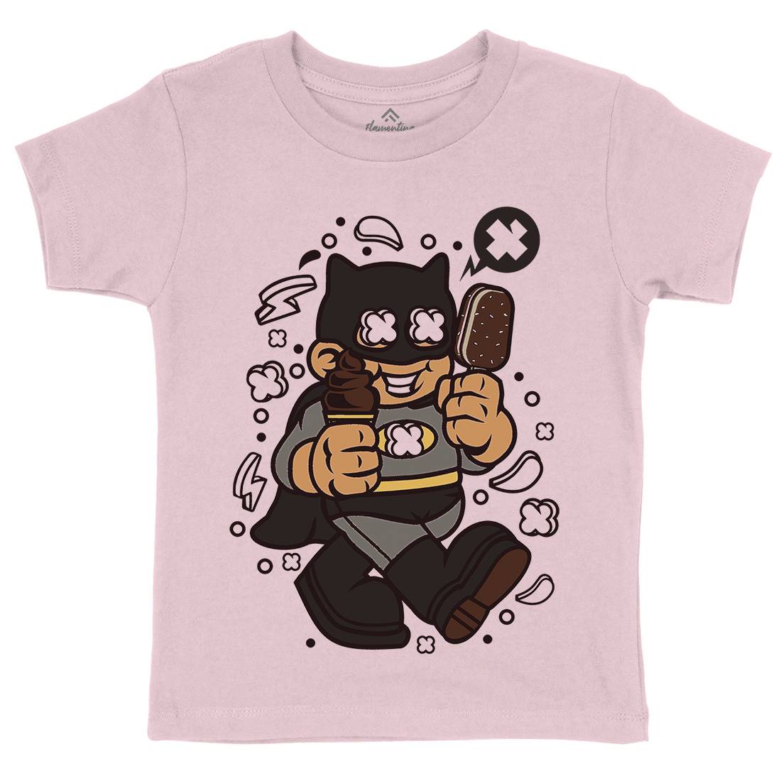 Superhero Bat Kid Kids Crew Neck T-Shirt Geek C264