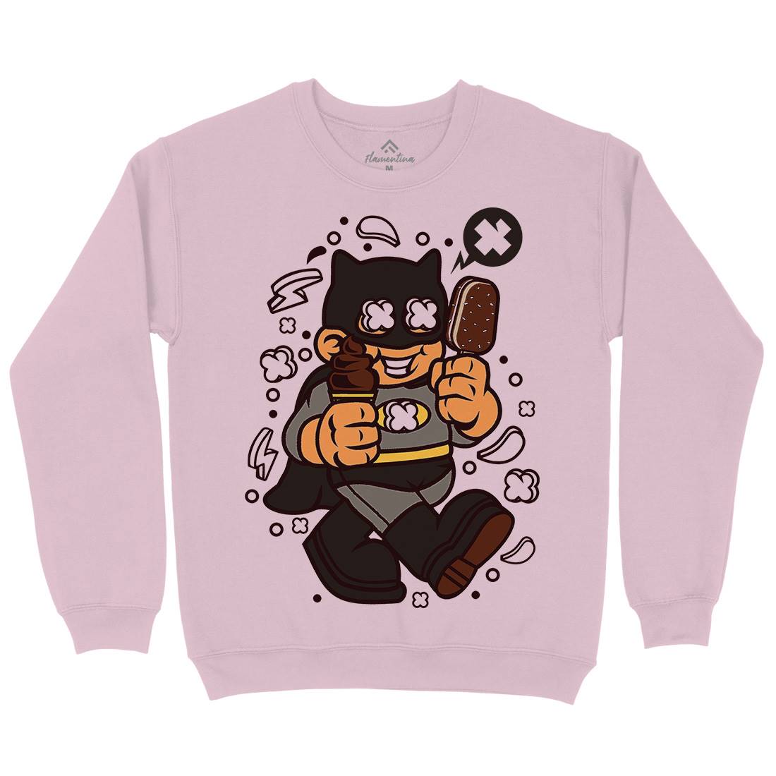 Superhero Bat Kid Kids Crew Neck Sweatshirt Geek C264
