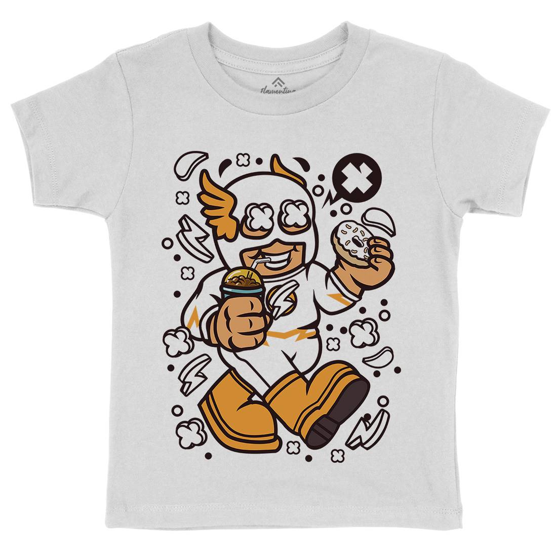 Superhero Flash Kid Kids Organic Crew Neck T-Shirt Geek C265