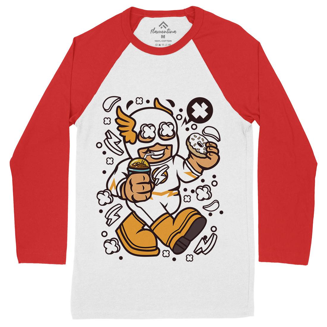 Superhero Flash Kid Mens Long Sleeve Baseball T-Shirt Geek C265