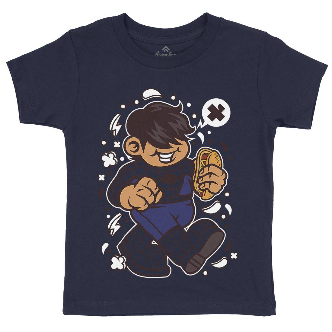 Superhero Spider Kid Kids Organic Crew Neck T-Shirt Geek C266