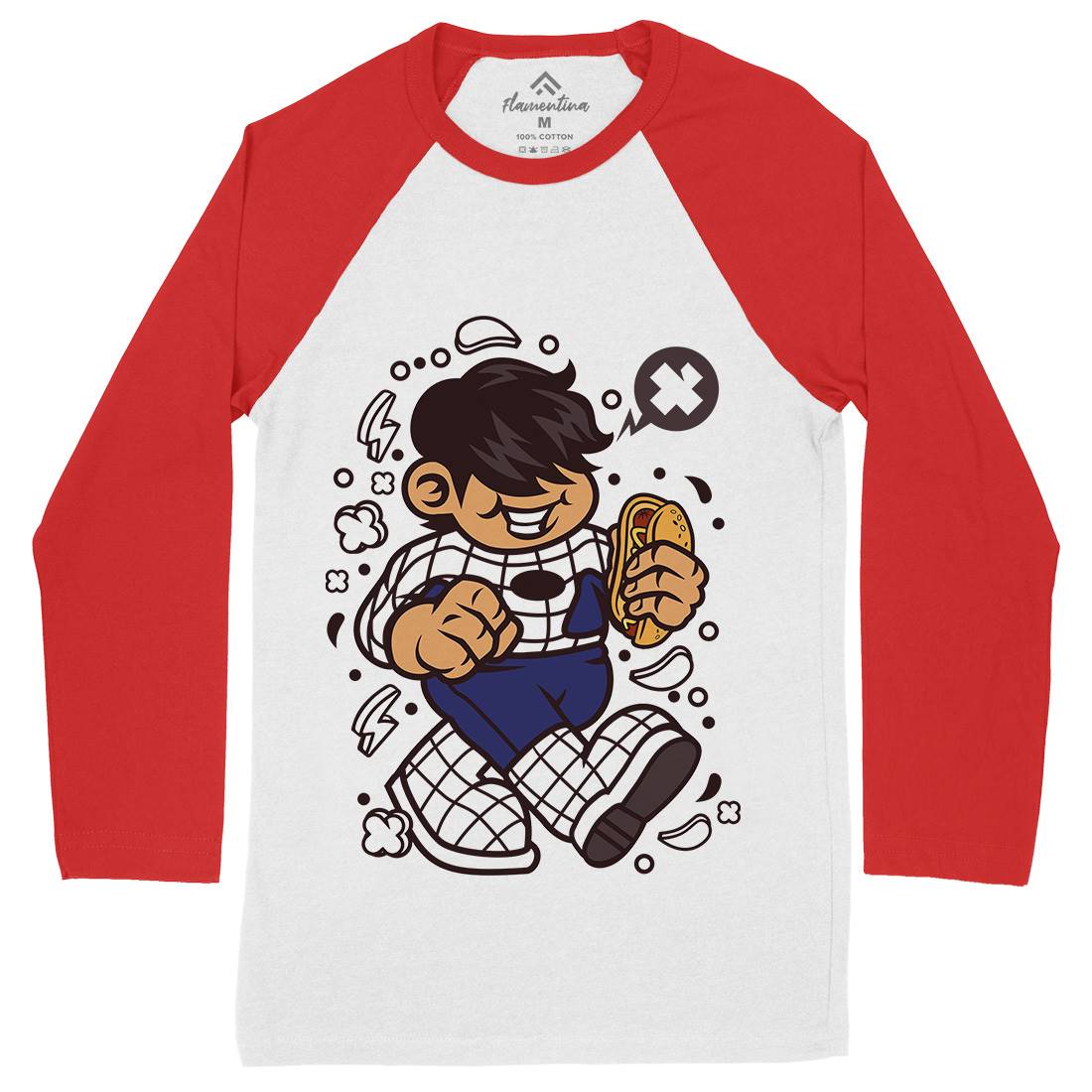 Superhero Spider Kid Mens Long Sleeve Baseball T-Shirt Geek C266