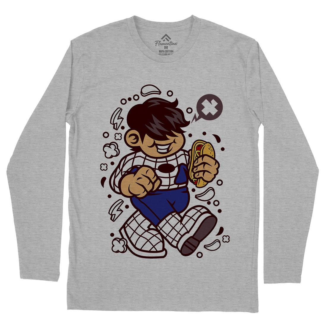 Superhero Spider Kid Mens Long Sleeve T-Shirt Geek C266