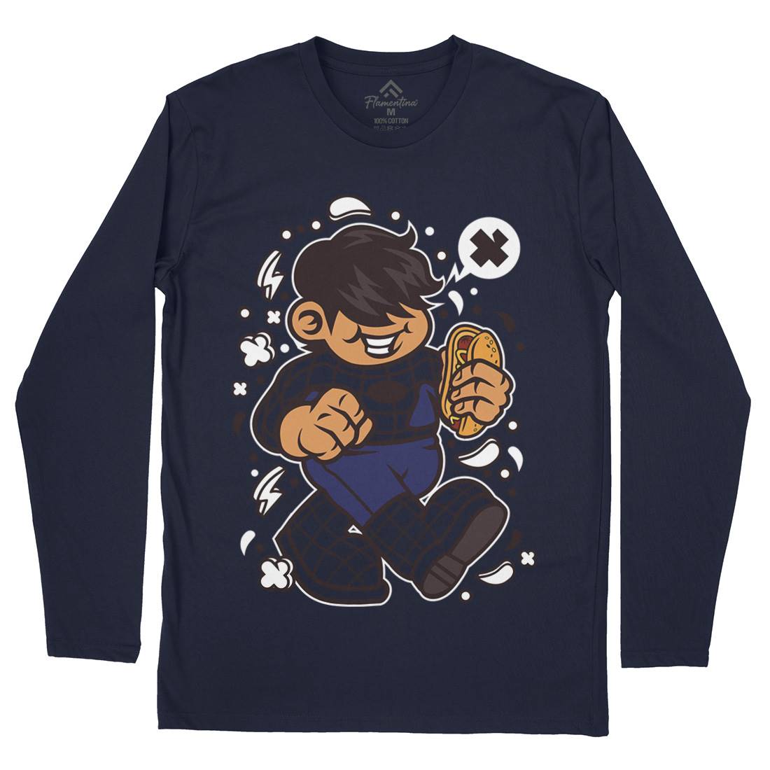 Superhero Spider Kid Mens Long Sleeve T-Shirt Geek C266