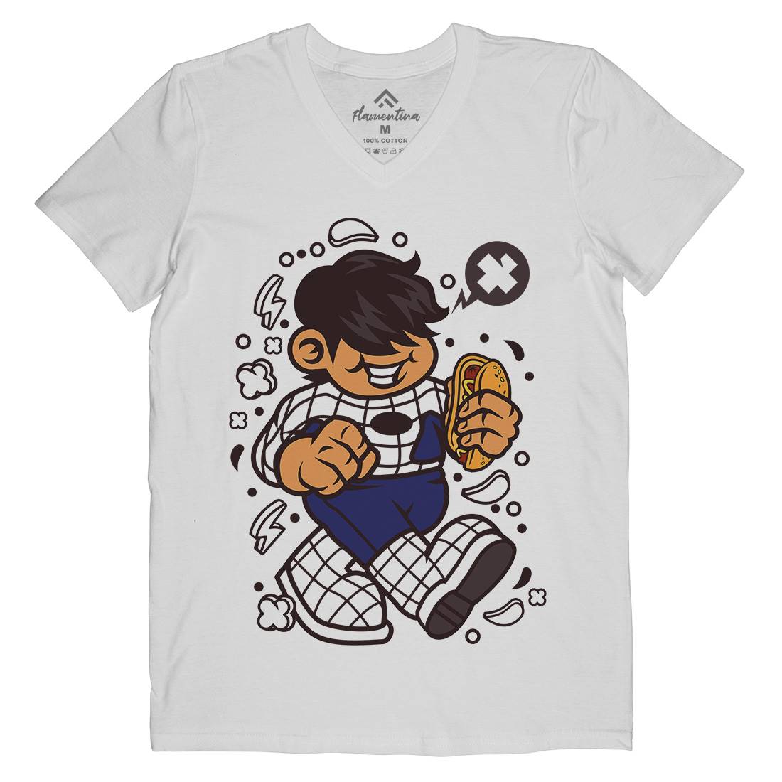 Superhero Spider Kid Mens V-Neck T-Shirt Geek C266