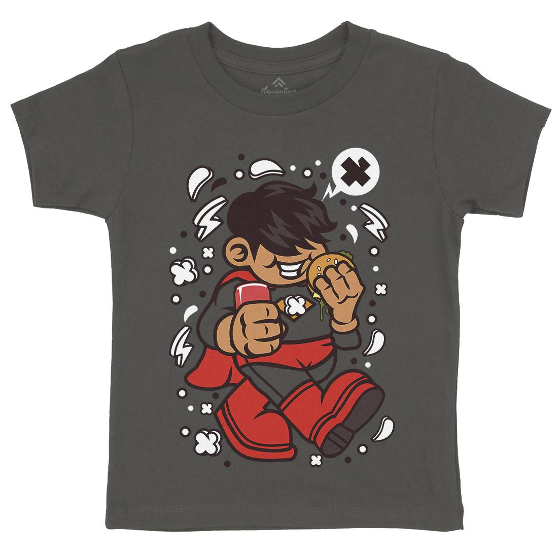 Superhero Super Kid Kids Organic Crew Neck T-Shirt Geek C267