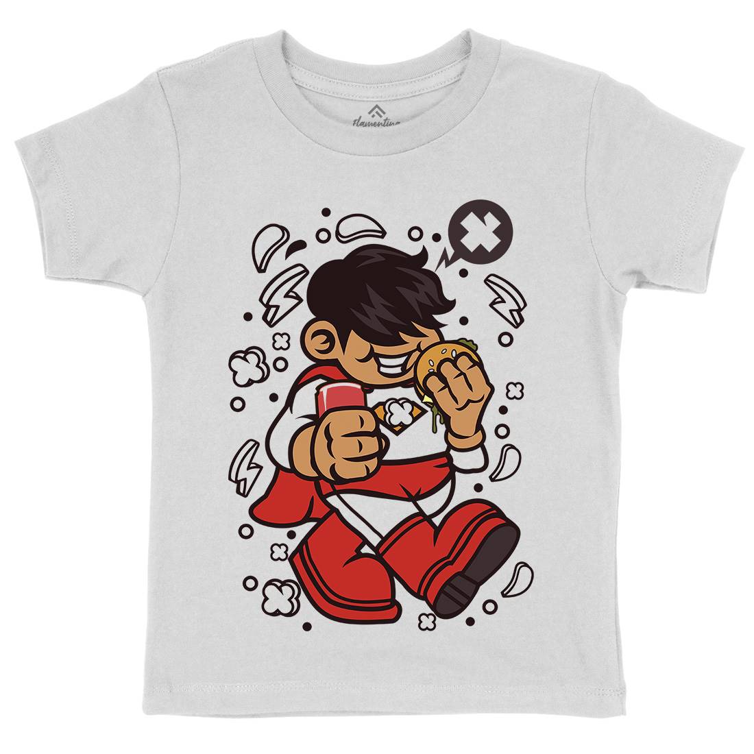 Superhero Super Kid Kids Crew Neck T-Shirt Geek C267