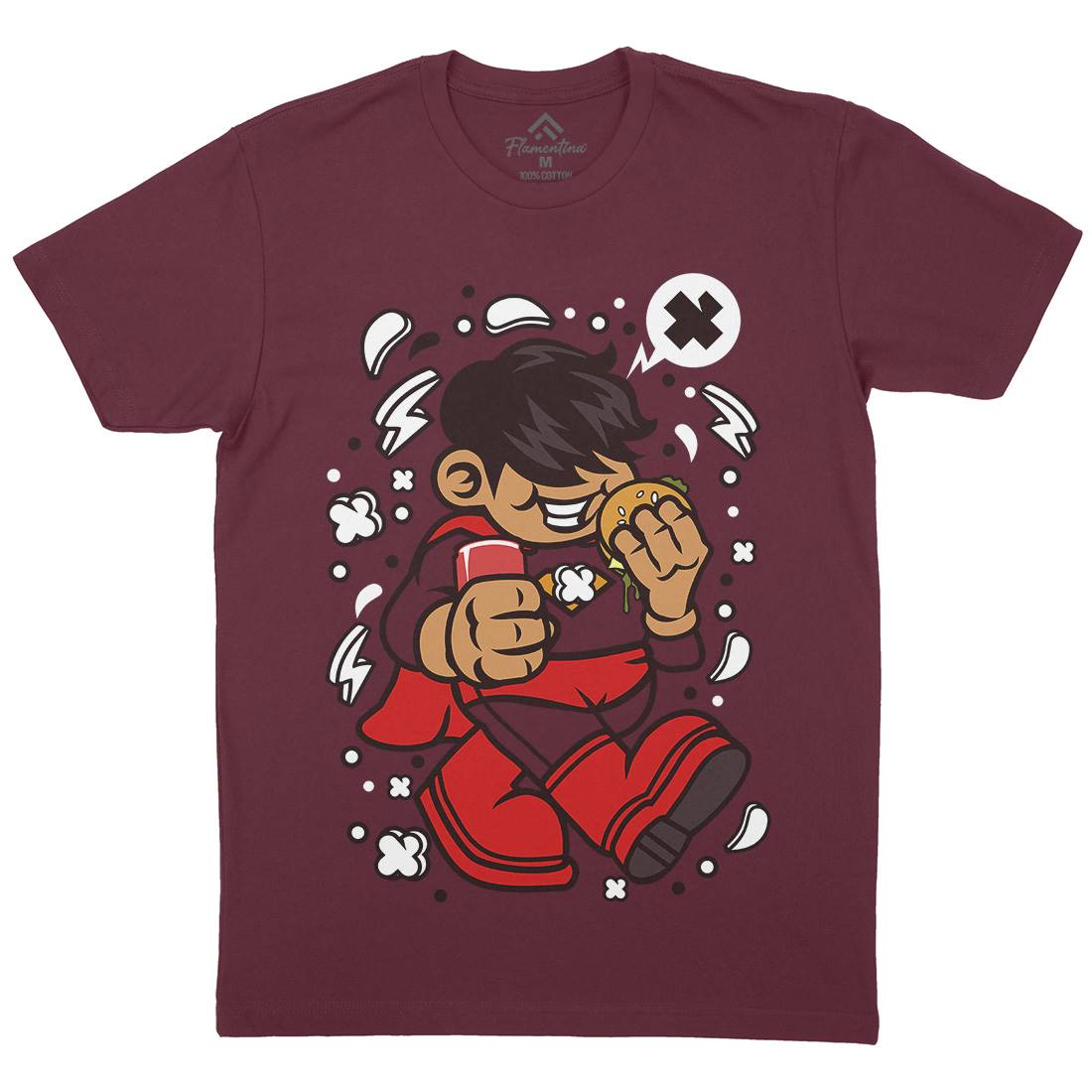 Superhero Super Kid Mens Organic Crew Neck T-Shirt Geek C267