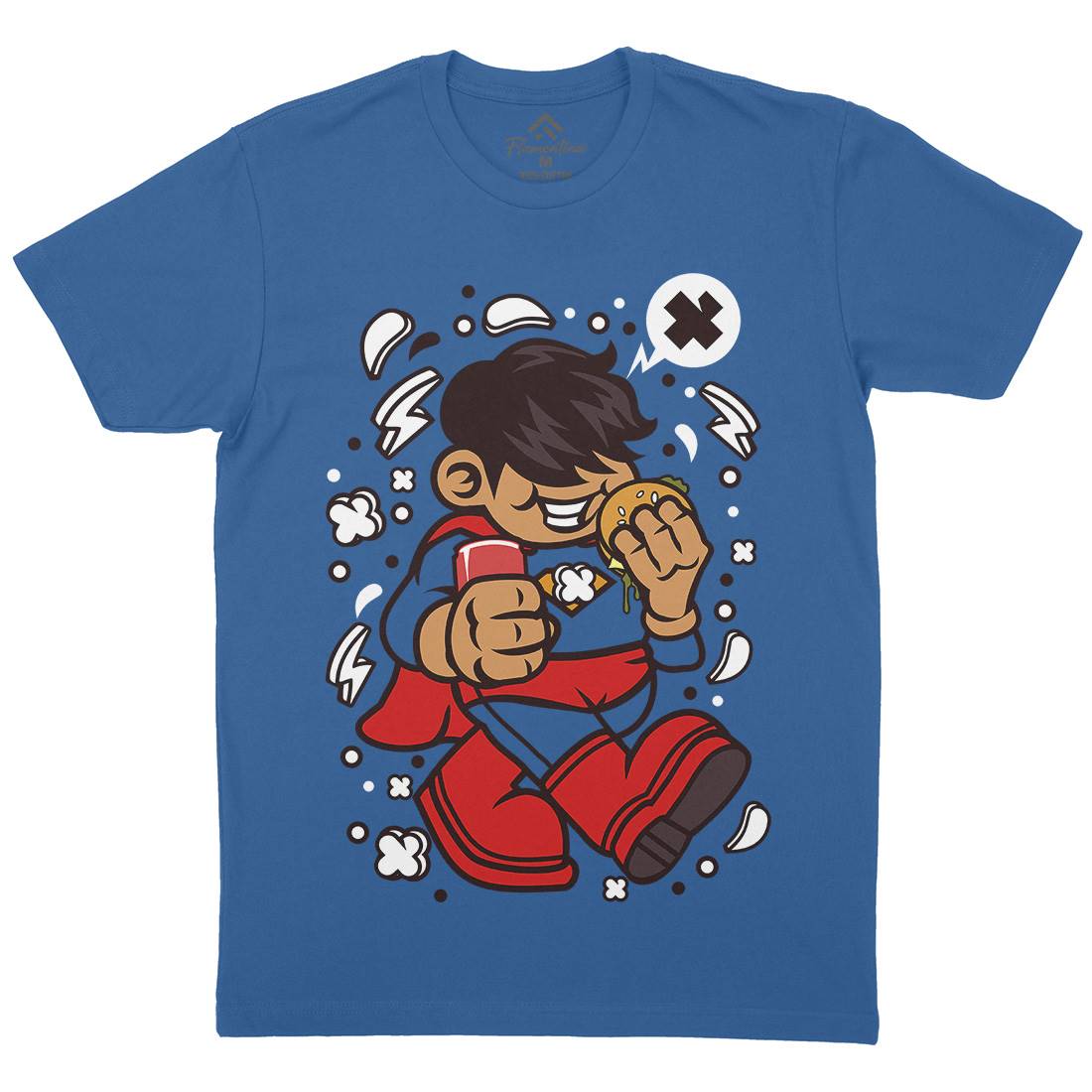 Superhero Super Kid Mens Crew Neck T-Shirt Geek C267