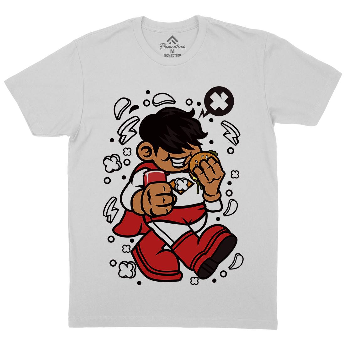 Superhero Super Kid Mens Crew Neck T-Shirt Geek C267