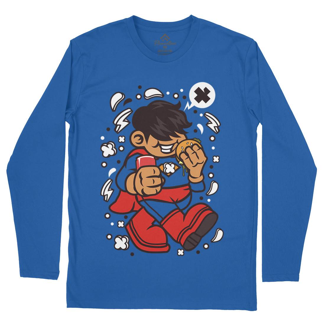 Superhero Super Kid Mens Long Sleeve T-Shirt Geek C267