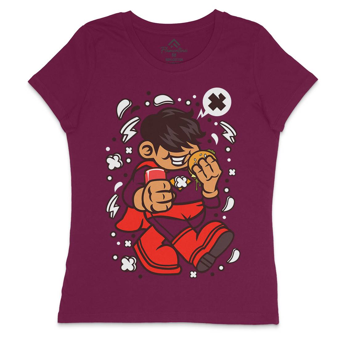 Superhero Super Kid Womens Crew Neck T-Shirt Geek C267