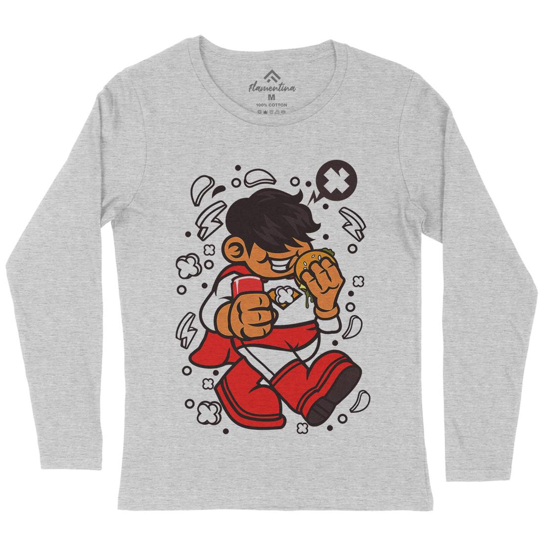 Superhero Super Kid Womens Long Sleeve T-Shirt Geek C267