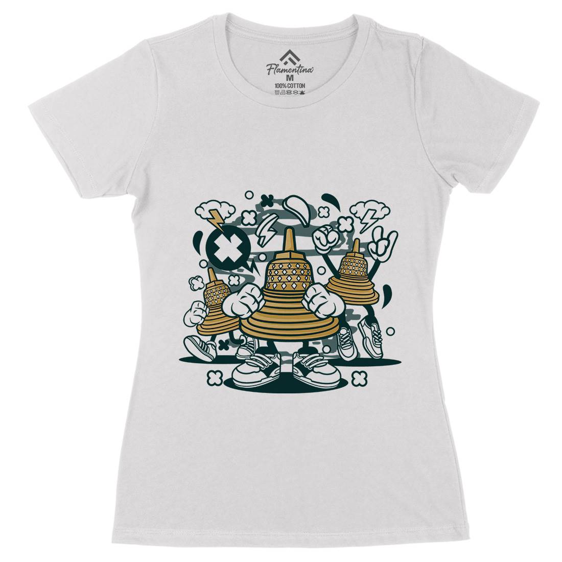 Temple Womens Organic Crew Neck T-Shirt Asian C271