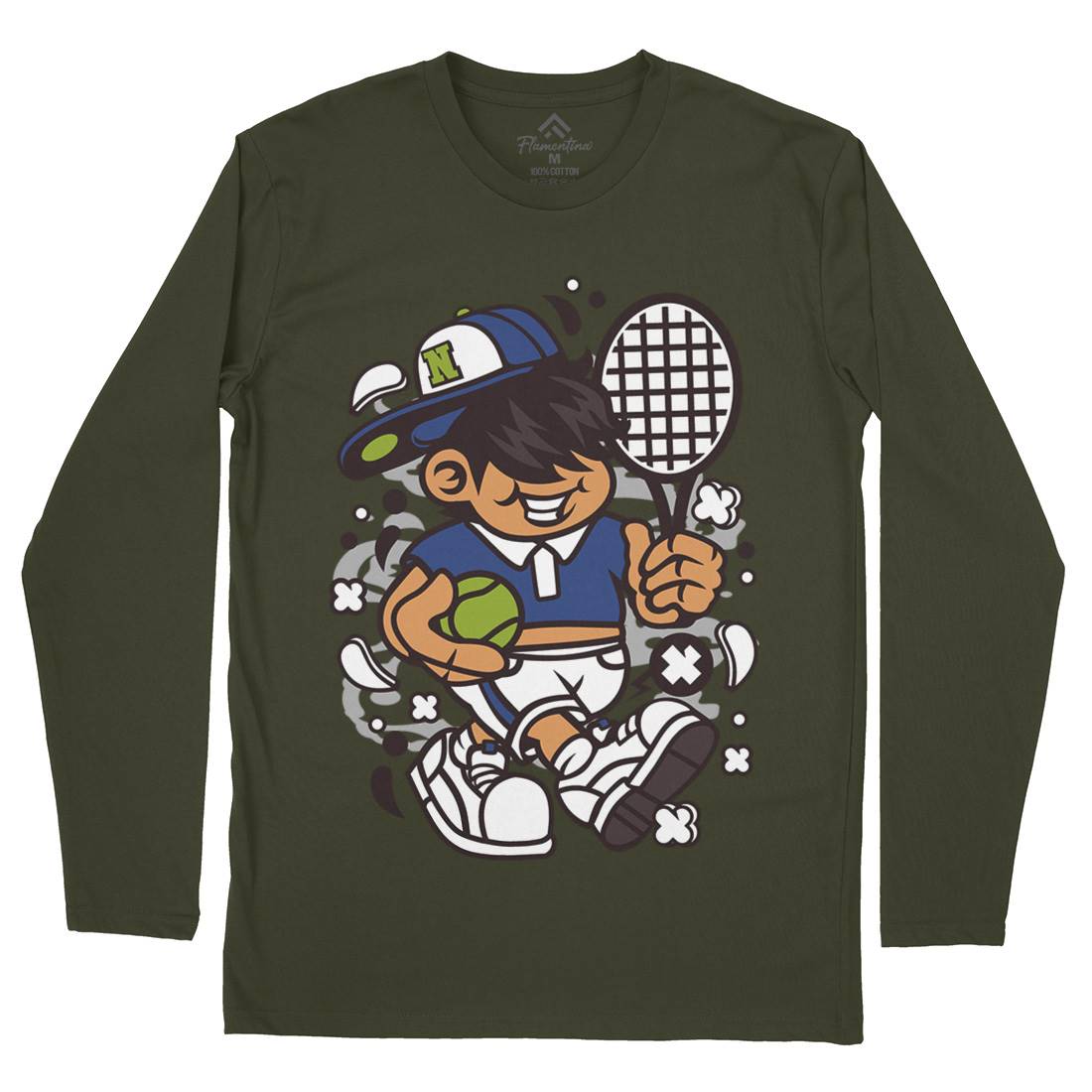 Tennis Kid Mens Long Sleeve T-Shirt Sport C273