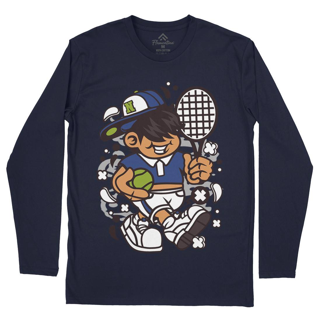 Tennis Kid Mens Long Sleeve T-Shirt Sport C273