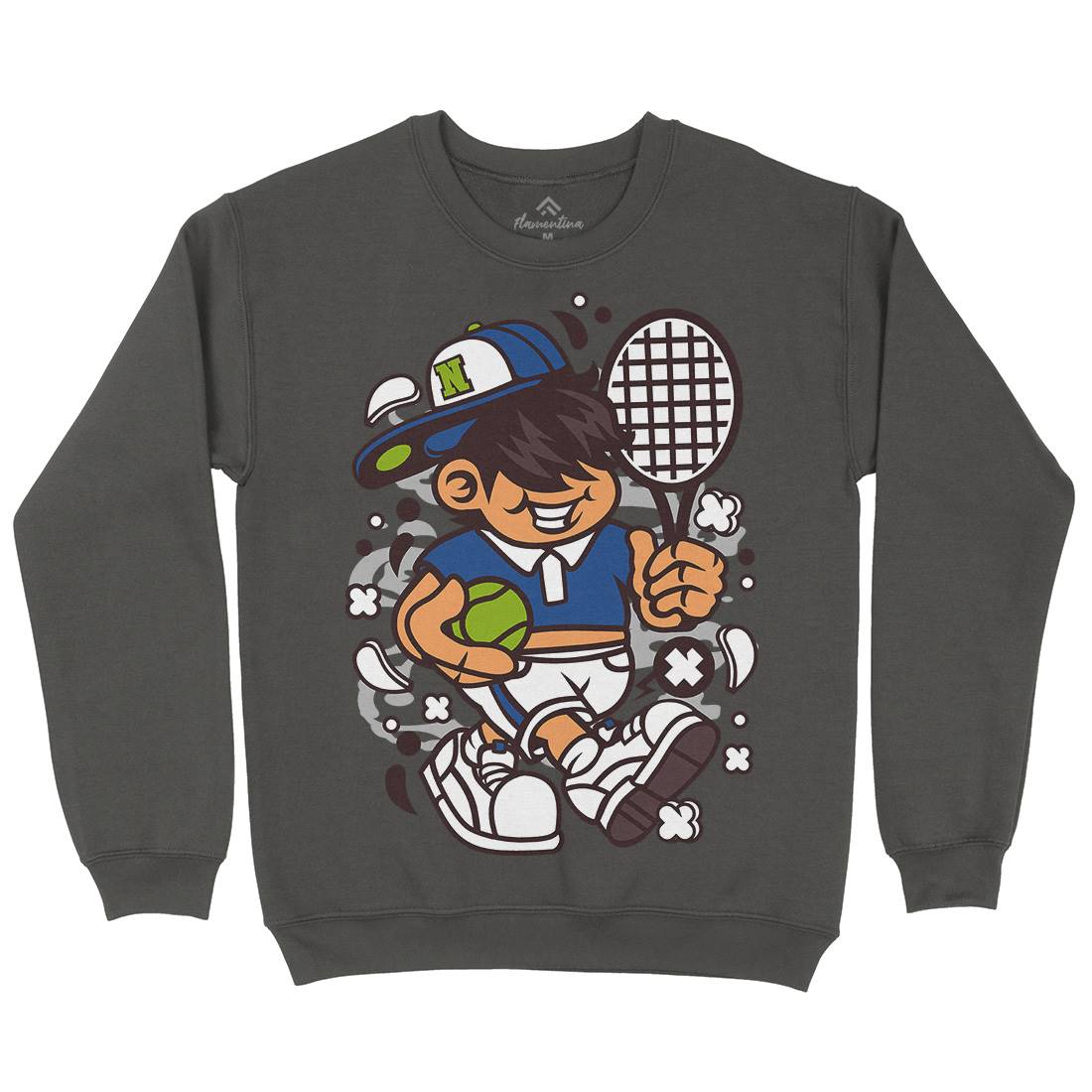 Tennis Kid Mens Crew Neck Sweatshirt Sport C273