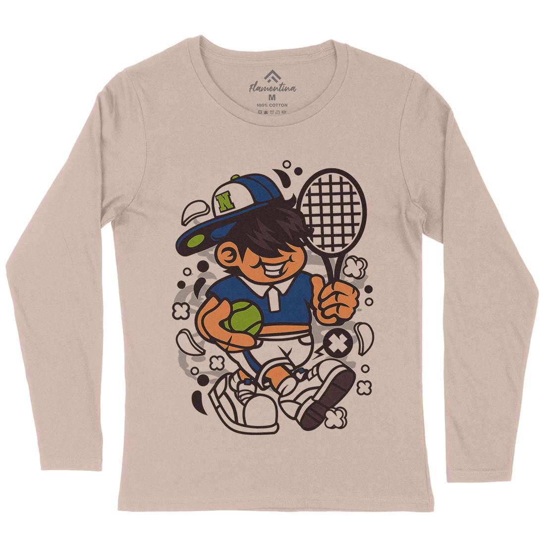 Tennis Kid Womens Long Sleeve T-Shirt Sport C273
