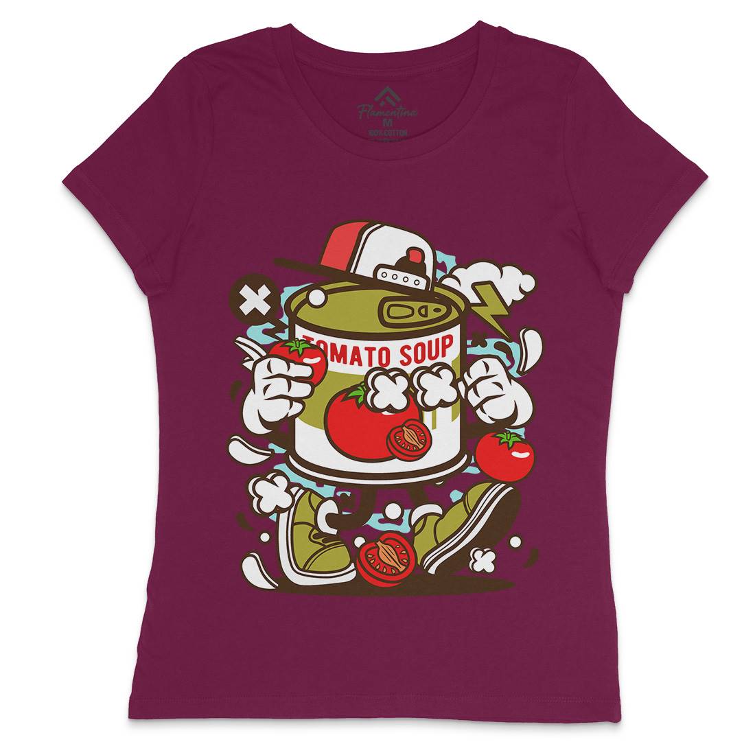 Tomato Soup Womens Crew Neck T-Shirt Food C281