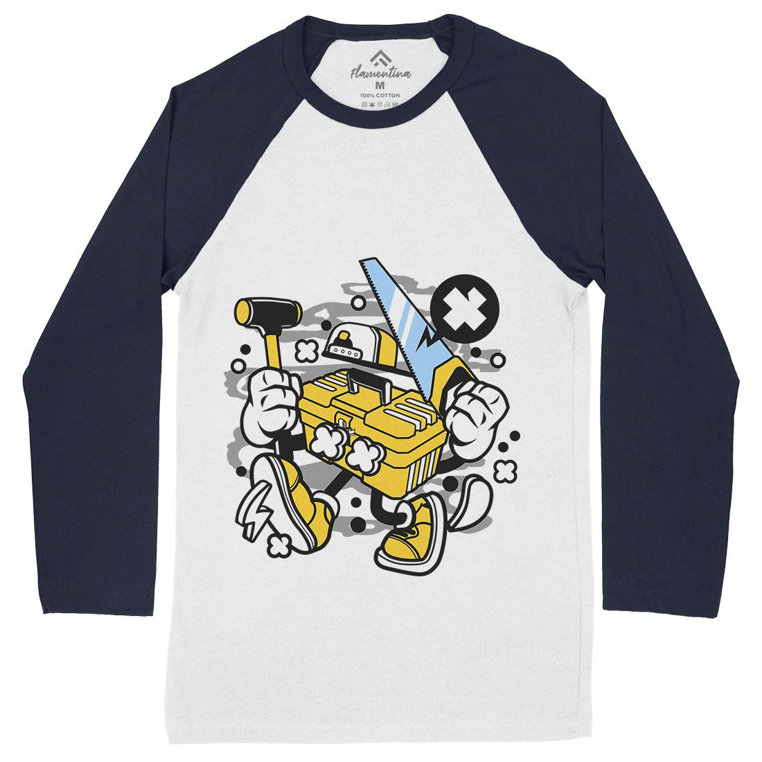 Tool Box Mens Long Sleeve Baseball T-Shirt Work C282