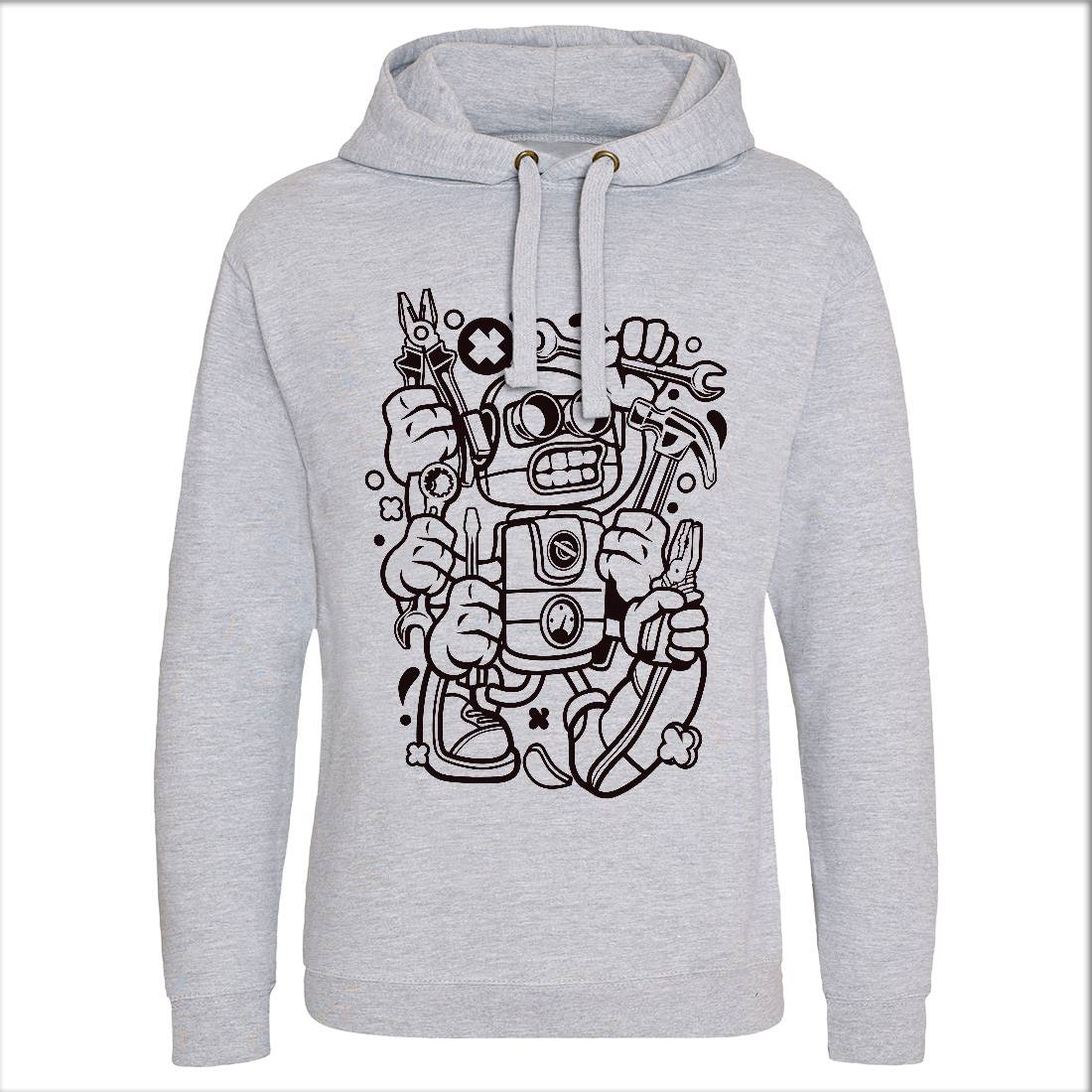 Tools Robot Mens Hoodie Without Pocket Work C283