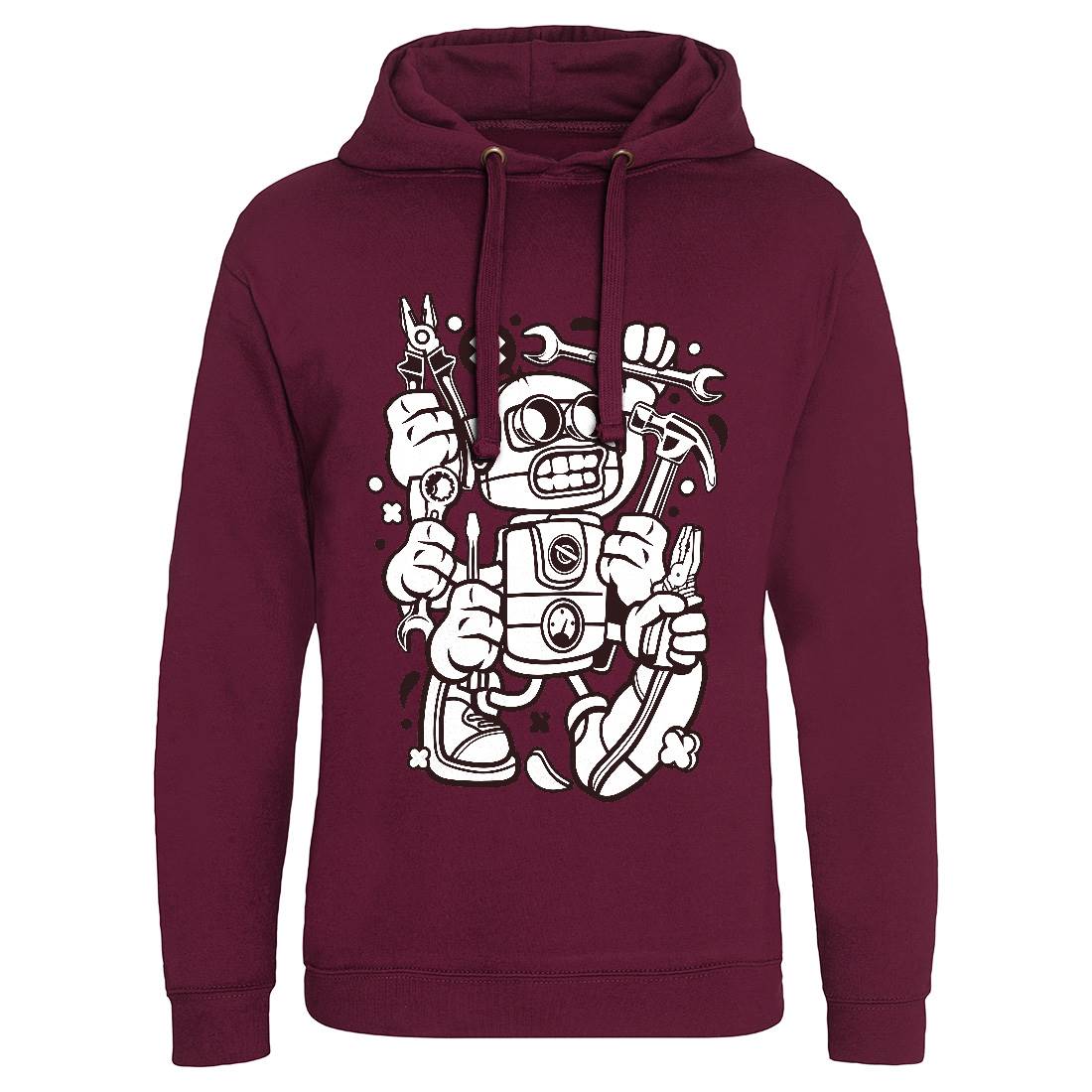 Tools Robot Mens Hoodie Without Pocket Work C283