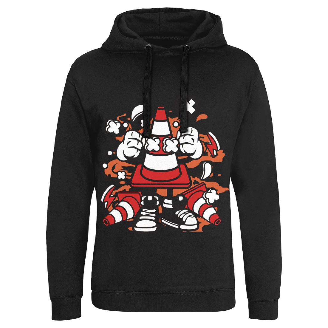 Traffic Cone Mens Hoodie Without Pocket Work C284