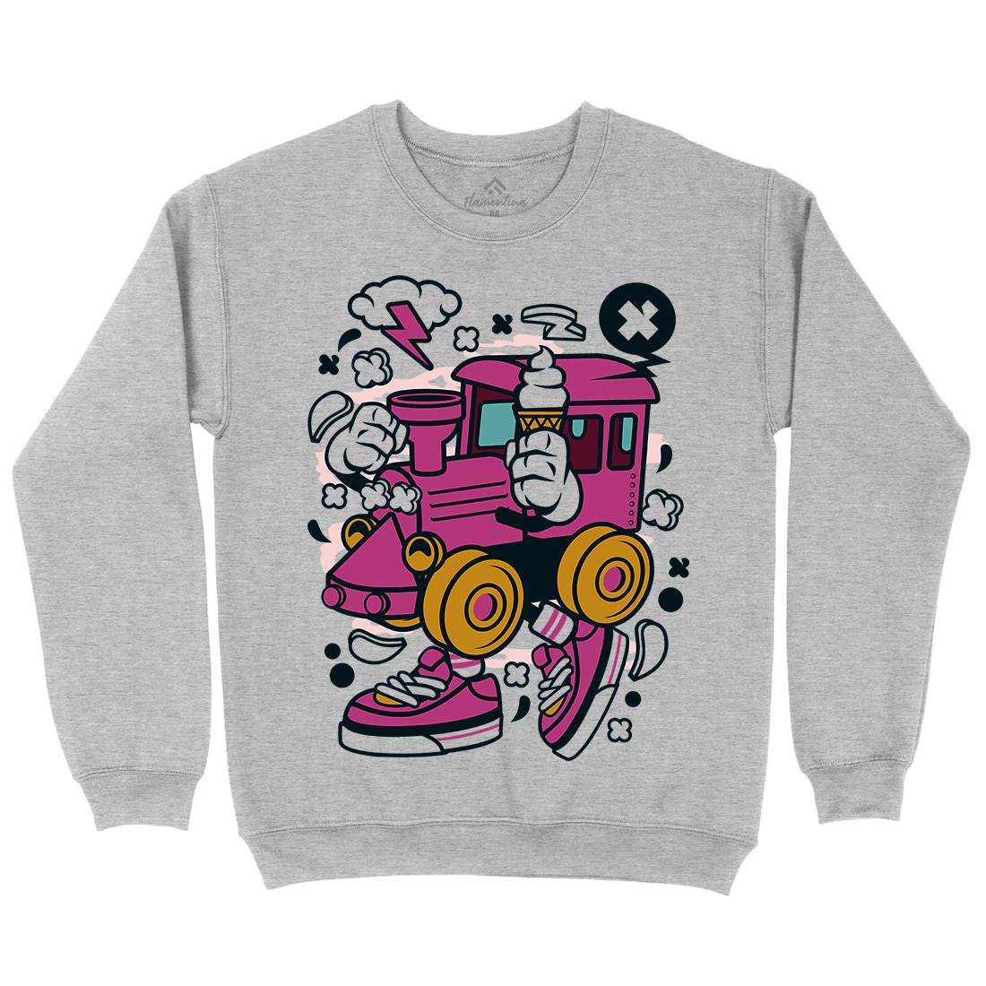 Train Kids Crew Neck Sweatshirt Vehicles C286