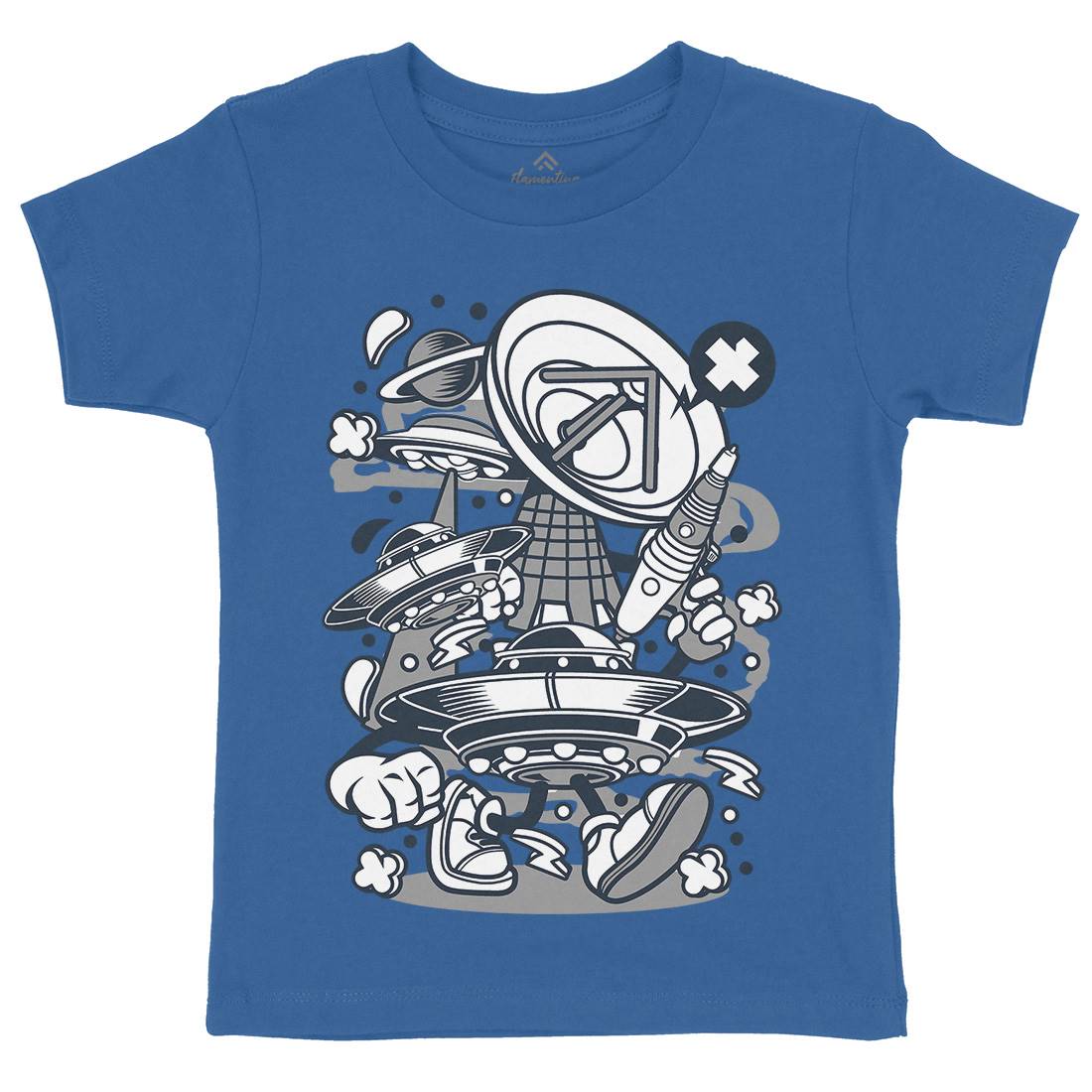 Ufo Kids Crew Neck T-Shirt Space C287