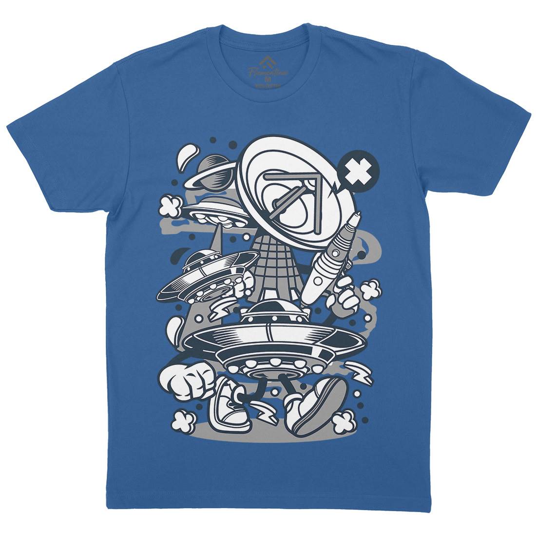 Ufo Mens Crew Neck T-Shirt Space C287