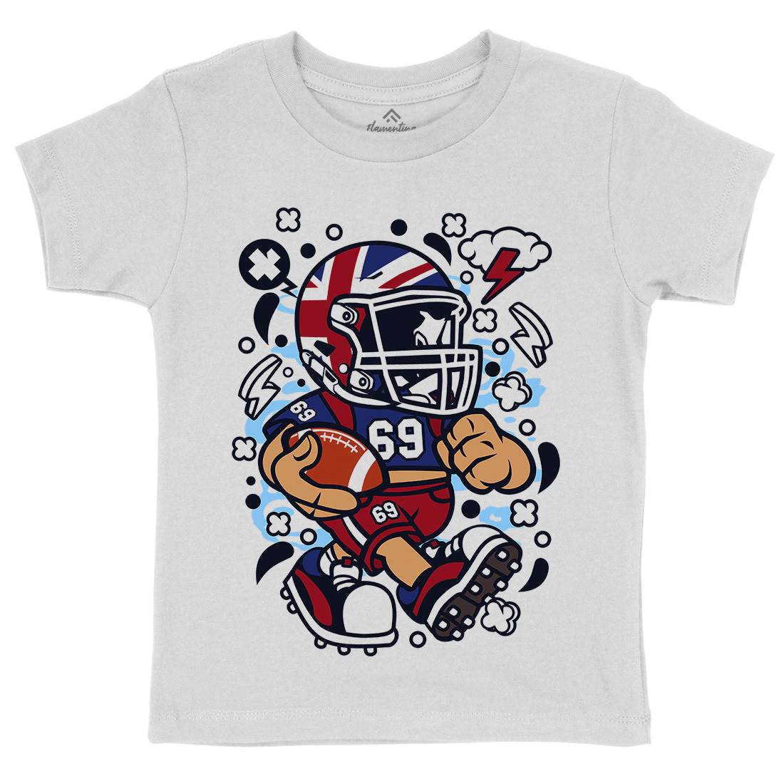 United Kingdom Football Kid Kids Crew Neck T-Shirt Sport C289