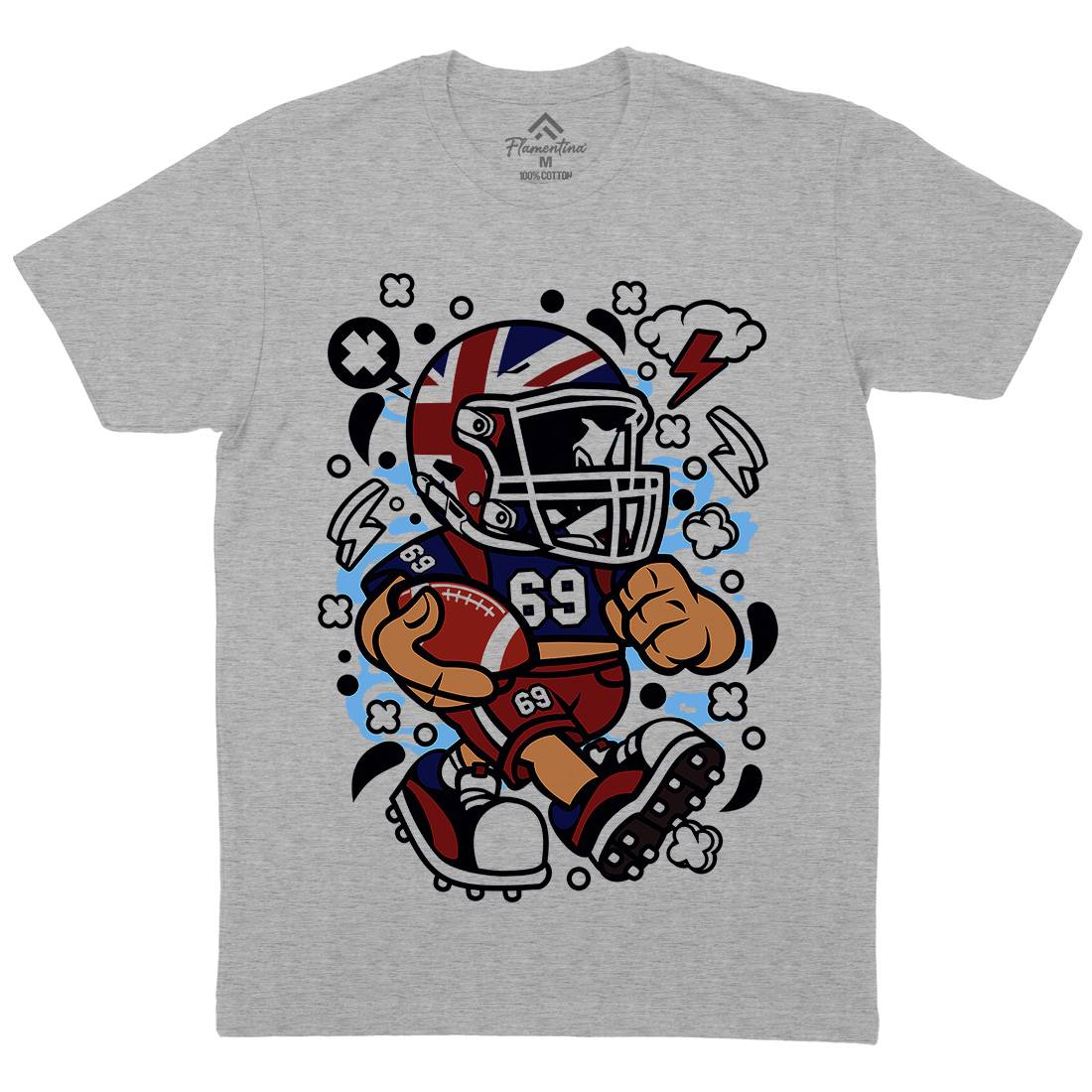 United Kingdom Football Kid Mens Crew Neck T-Shirt Sport C289