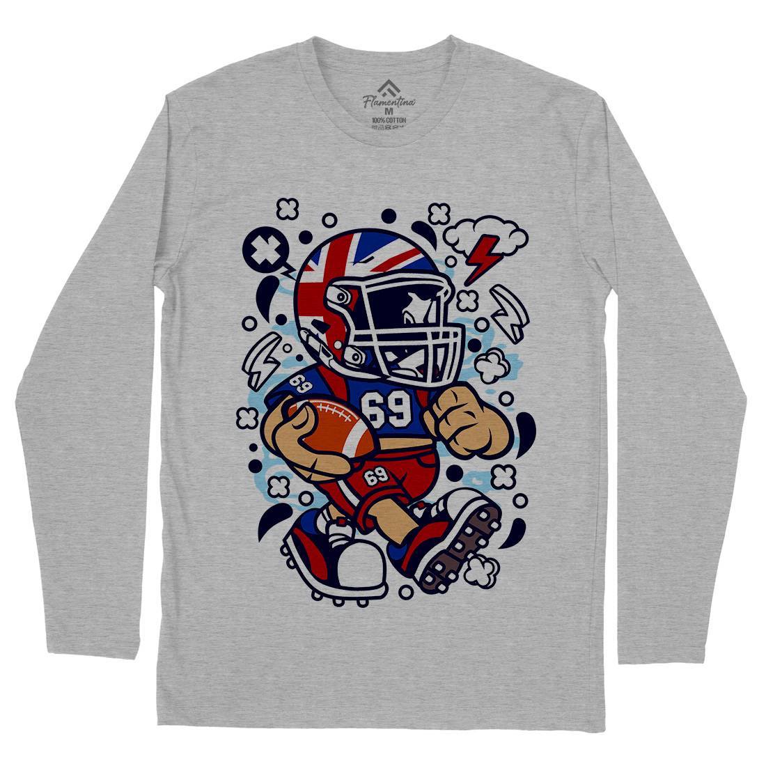 United Kingdom Football Kid Mens Long Sleeve T-Shirt Sport C289