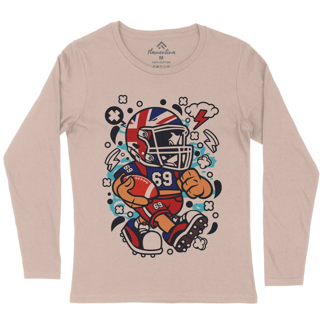 United Kingdom Football Kid Womens Long Sleeve T-Shirt Sport C289