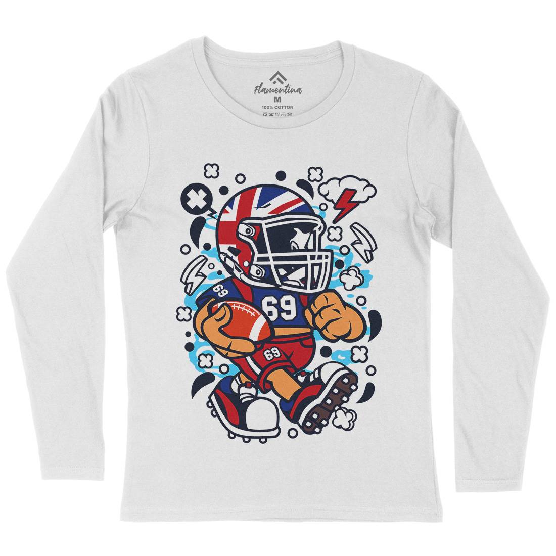 United Kingdom Football Kid Womens Long Sleeve T-Shirt Sport C289