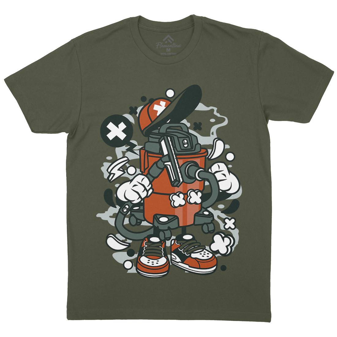 Vacuum Cleaner Mens Crew Neck T-Shirt Retro C290