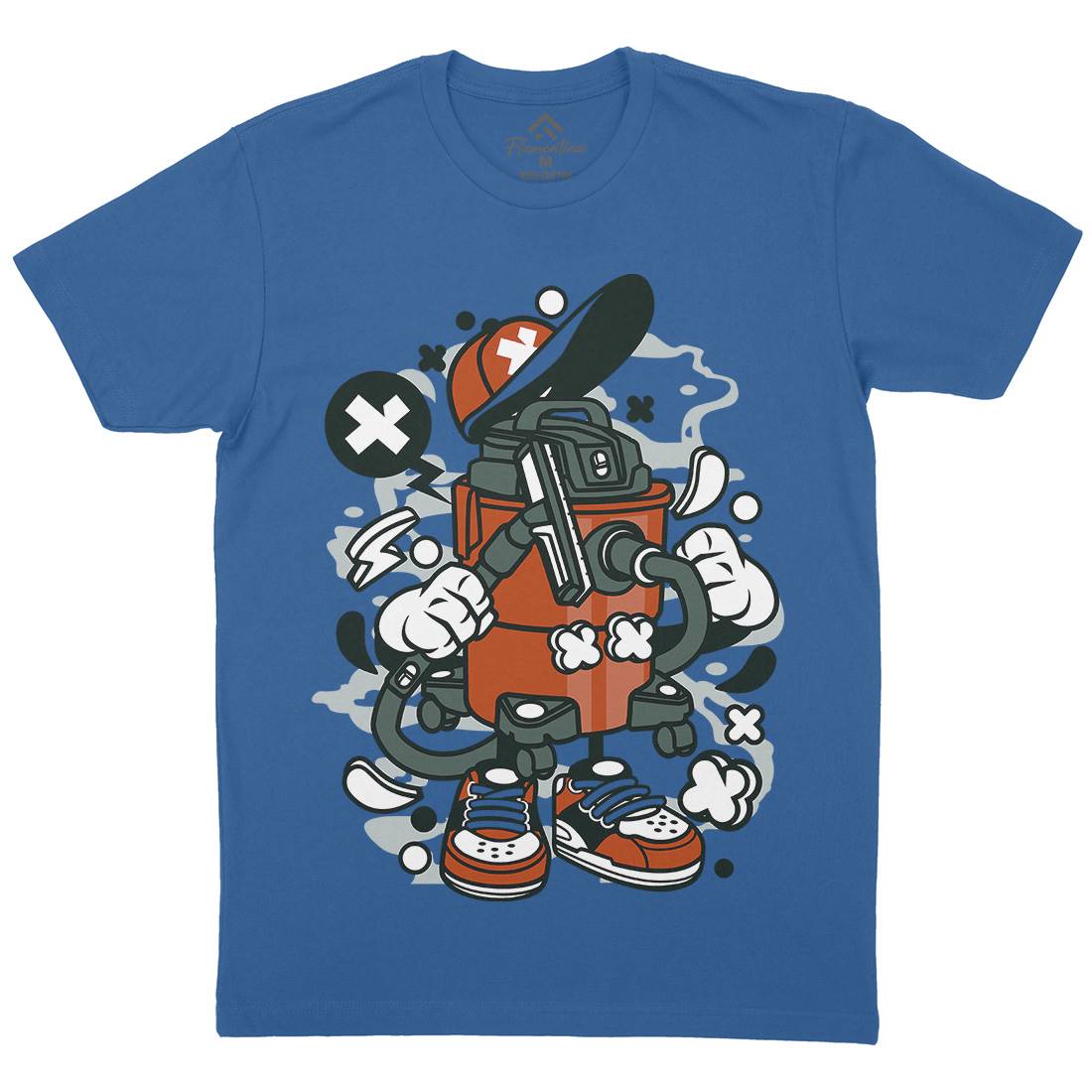 Vacuum Cleaner Mens Organic Crew Neck T-Shirt Retro C290