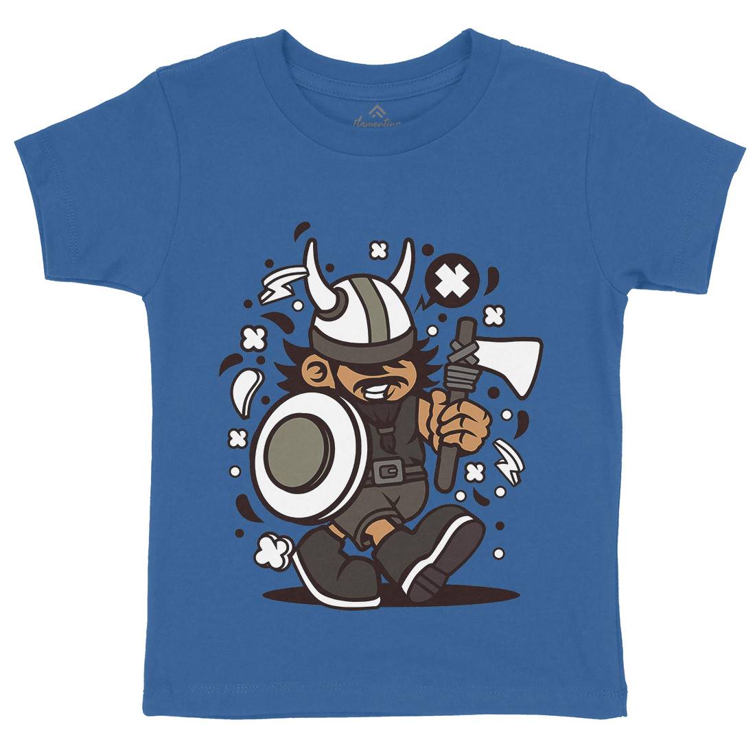 Viking Kid Kids Organic Crew Neck T-Shirt Warriors C293